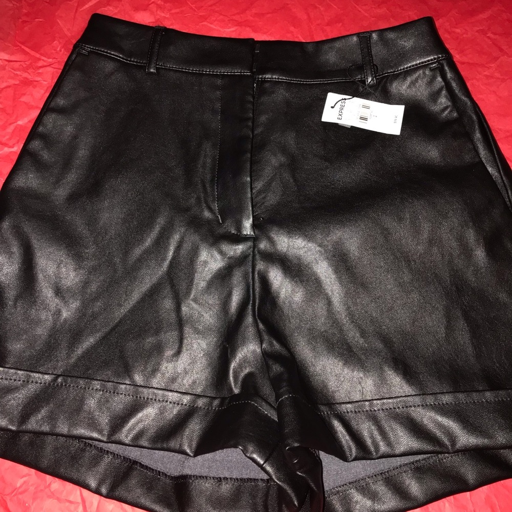 Express Leather High Wasted Shorts